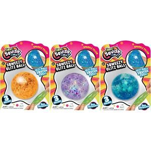 🔥Ja-Ru Irre Squish-Tible Sqweezy Squishy Sparkle Glitz Ball BLUE BNWT🔥